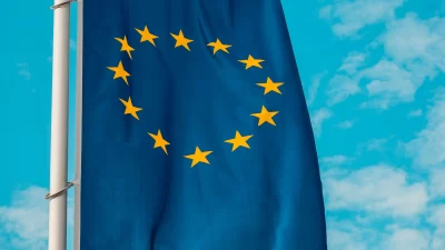 Bandiera europea al vento