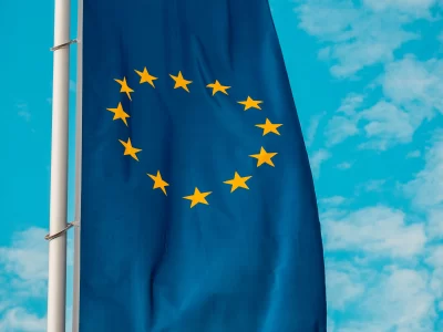 Bandiera europea al vento