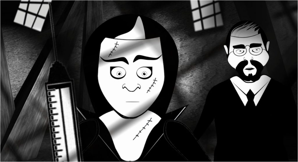 Bruta e il dottor Caligari. Fotogramma di: Resurrection Corporation