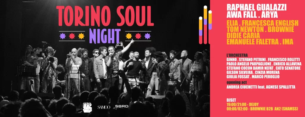 Torino Soul Night, locandina di presentazione della serata